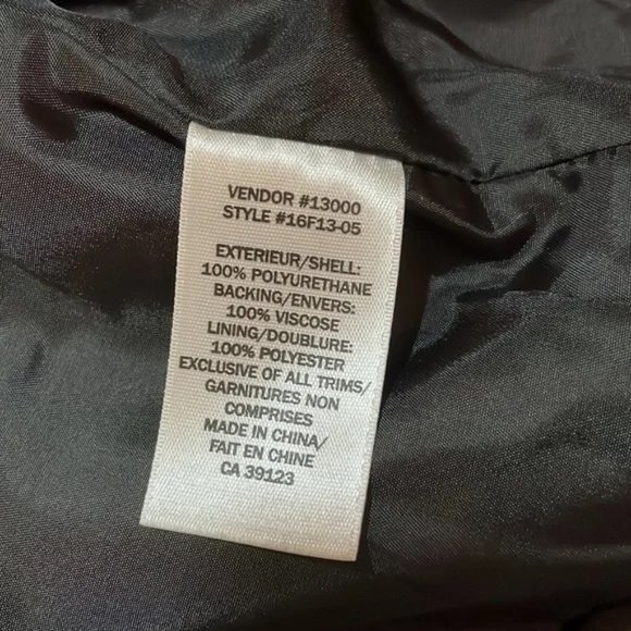 BNWT Northern Reflections Faux Leather Jacket - Black - Size: XL - Picture 4 of 5